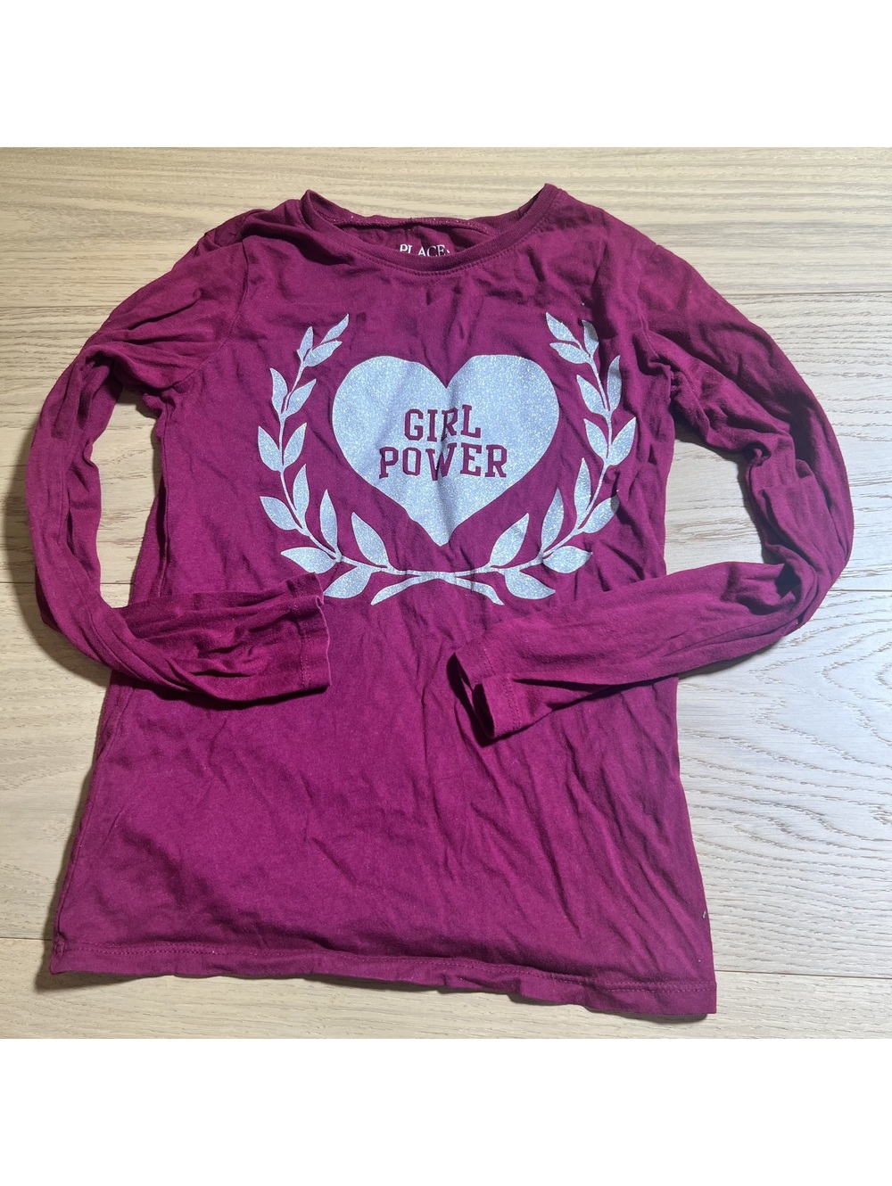 The Children's Place Girls' Burgundy/Maroon Long-Sleeve Tee – Size M